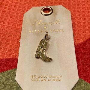 Altar’d State 18 Karat Gold Dipped Cowboy boot charm with lone star